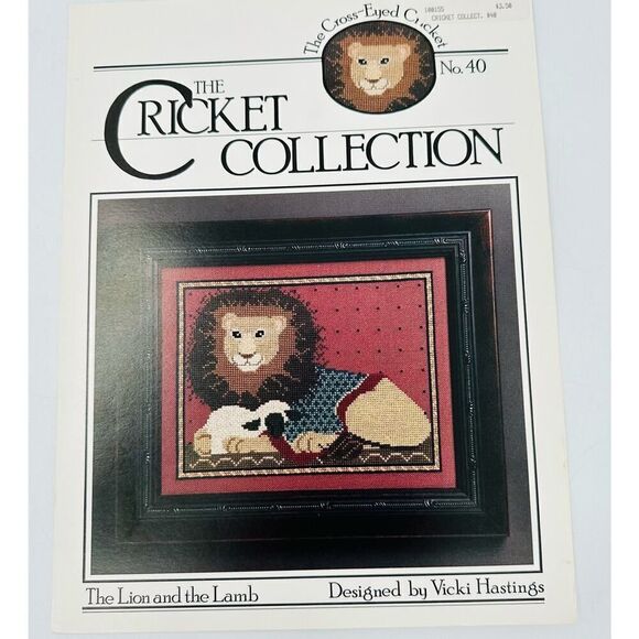 The Lion and the Lamb The Cross-Eyed Cricket Hastings Cross Stitch Pattern Chart - Picture 1 of 6
